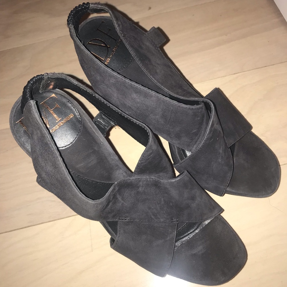 DVF Dian Von Furstenberg suede sling backs